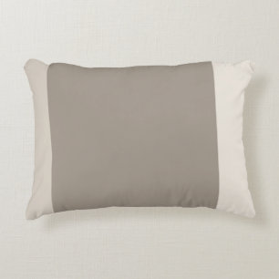 Coussins Décoratifs Oreiller Bloc de Couleur Gris Taupe