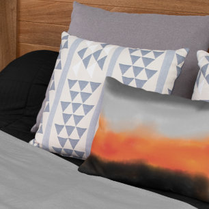 Coussins Décoratifs Oreiller d'accent aquarelle Feu et Fumée