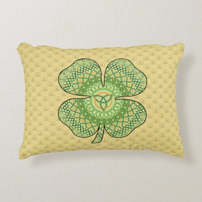 Coussins Décoratifs Oreiller d'accent Trèfle Celtique (Devant)