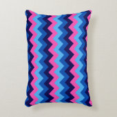 Coussins Décoratifs Oreiller de décoration à motif chevron bleu rose (Devant(Vertical))
