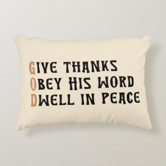 Coussins Décoratifs Oreiller de Thanksgiving – Citation de foi DIEU &