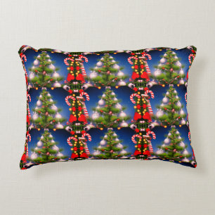 Coussins Décoratifs Oreiller décoratif accent arbre de Noël et bonbons