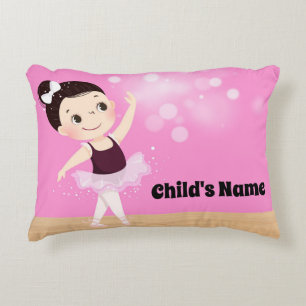 Coussins Décoratifs Oreiller décoratif Ballerine rose Cheveux bruns