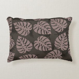 Coussins Décoratifs Oreiller décoratif feuille taupe marron
