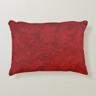 Coussins Décoratifs Oreiller en cuir rouge foncé, designers, patine