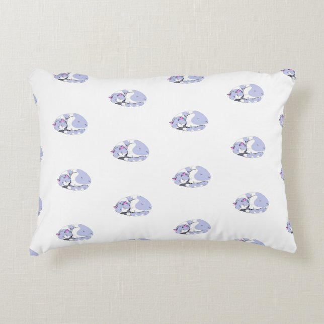 Coussins Décoratifs Oreiller en forme de chat mignon (Devant)