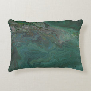 Coussins Décoratifs Oreiller en marbre vert abstrait Jade 1