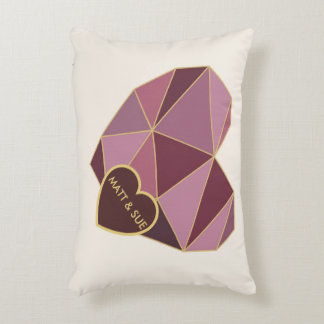 Coussins Décoratifs Oreiller jeté à cœur géométrique personnalisé