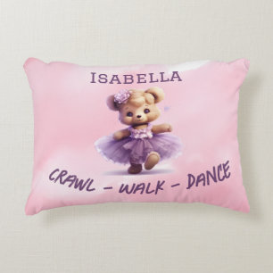 Coussins Décoratifs Oreiller jeté ours dansant rose violet