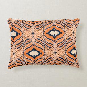 Coussins Décoratifs Oriental Seamless : Ornement orange noir