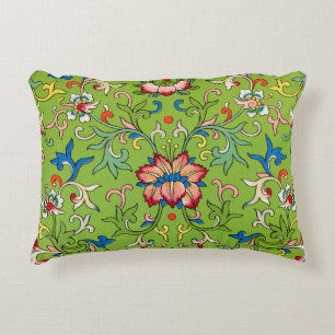 Coussins Décoratifs Ornement chinois vintage Owen Jones vert floral
