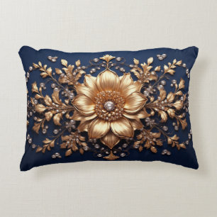 Coussins Décoratifs Ornement floral doré