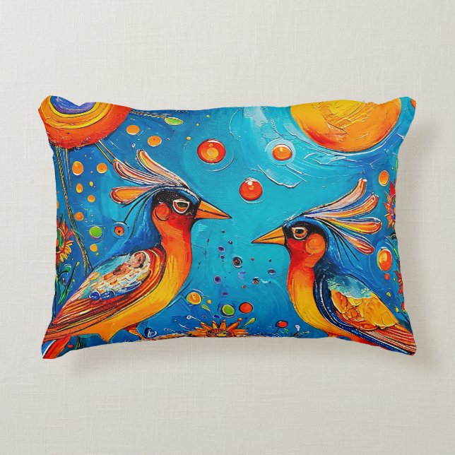 Coussins Décoratifs Ornement oiseaux (Devant)