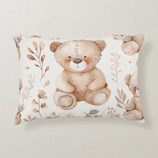 Coussins Décoratifs Ours Bébé Beige Cute (Devant)