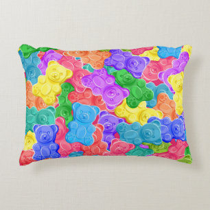 Coussins Décoratifs Ours de gelée sucrée coloré, bonbons de gomme. Sea