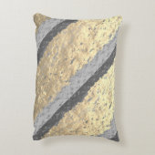 Coussins Décoratifs Pailleté Gris Doré Élégant Royal (Dos(Vertical))