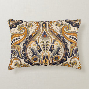 Coussins Décoratifs Paisley Floral : Conception colorée et transparent
