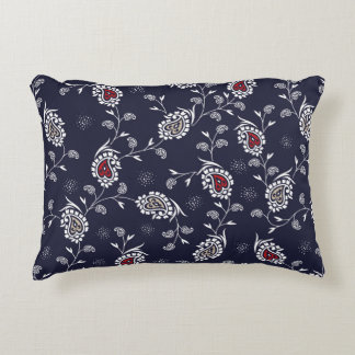 Coussins Décoratifs paisley motif sur marine
