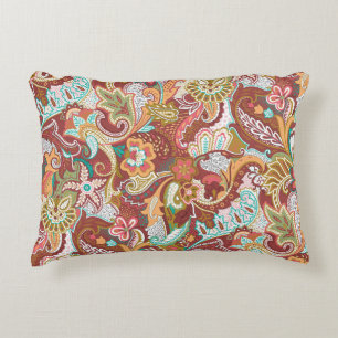 Coussins Décoratifs Paisley sans couture : motif arrière - plan élégan