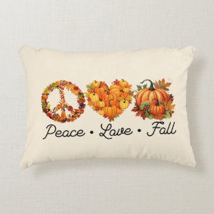 Coussins Décoratifs Paix, Amour, Automne - Vibes d'automne douillettes