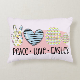 Coussins Décoratifs Paix, amour et Pâques