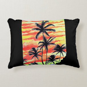Coussins Décoratifs Palmiers de Coco-Coques Couchés De Soleil Hawaïen