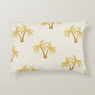 Coussins Décoratifs Palmiers d'or : Textile Tropical.