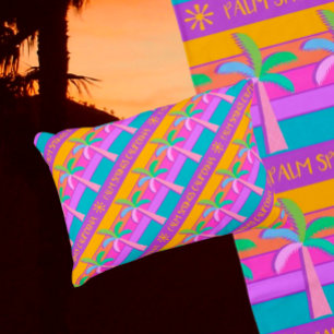 Coussins Décoratifs Palmiers tropicaux Retro Personnalisés Coucher de 