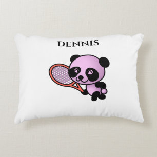 Coussins Décoratifs Panda porte nom personnalisé jetez oreiller.