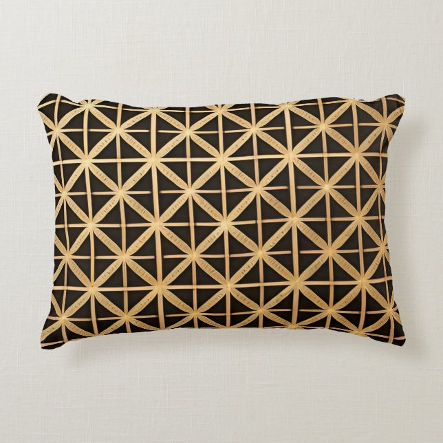 Coussins Décoratifs Panneau doré géométrique (Devant)