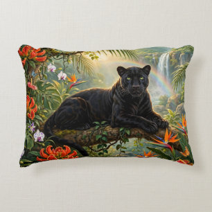 Coussins Décoratifs Panthère noire Fleurs de la jungle du Kenya Cascad