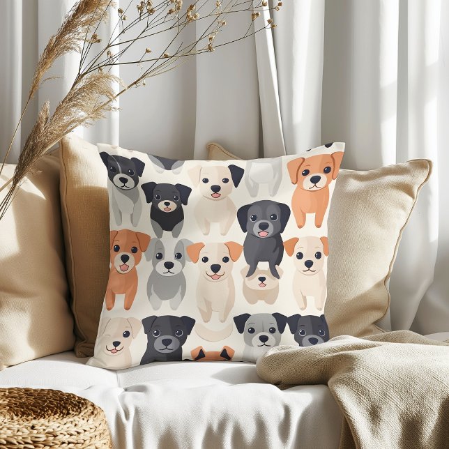 Coussins Décoratifs Papier Motif pour chiens mignons (Créateur téléchargé)