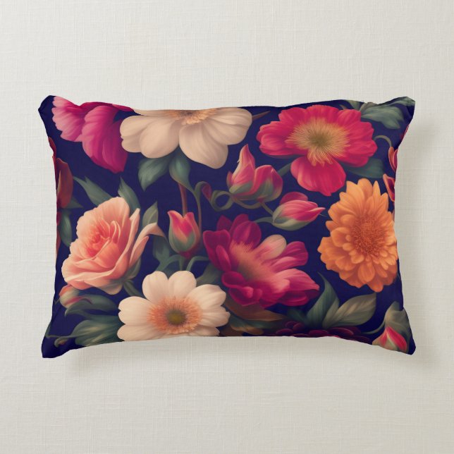 Coussins Décoratifs Papier peint à motifs floraux (Devant)