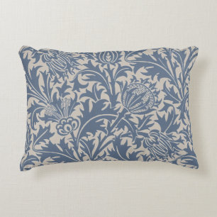 Coussins Décoratifs Papier peint chardon bleu ardoise de William Morri