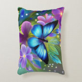 Coussins Décoratifs Papillon bleu brillant dans Fairy Garden (Devant(Vertical))