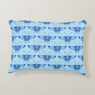 Coussins Décoratifs Papillon déco stylisé - cobalt et bleu pâle