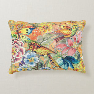 Coussins Décoratifs Papillon d'oiseau floral tropical Pêche orientale