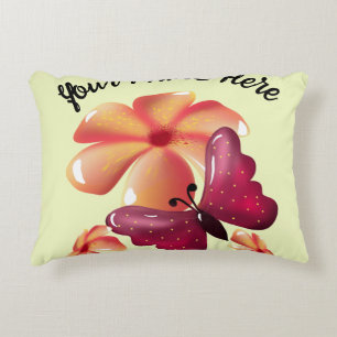Coussins Décoratifs Papillon floral personnalisé et sur mesure