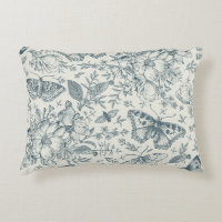 Papillon vintage, Luna Moth et Fleurs