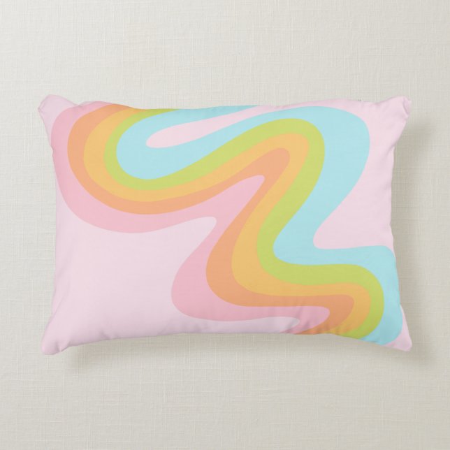 Coussins Décoratifs Pâque arc-en-ciel pastel (Devant)