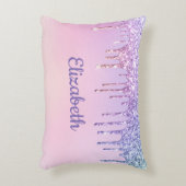 Coussins Décoratifs Parties scintillant arc-en-ciel personnalisée (Devant(Vertical))