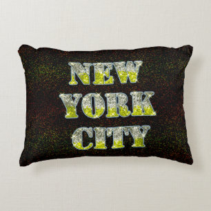 Coussins Décoratifs Parties scintillant d'or Silver de New York