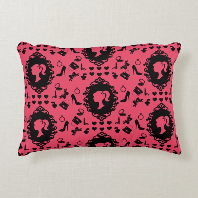 Coussins Décoratifs Parties scintillant Poupée Anniversaire Glam Mode (Devant)