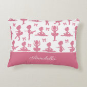 Coussins Décoratifs Parties scintillant rose petite fille Ballerina Ba (Dos)