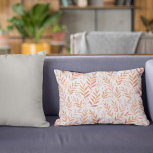 Coussins Décoratifs Pastel aquarelle branches orange et rose