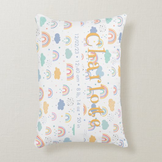 Coussins Décoratifs Pastel Boho Rainbow Cloud Motif (Devant(Vertical))