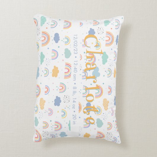 Coussins Décoratifs Pastel Boho Rainbow Cloud Motif (Dos(Vertical))