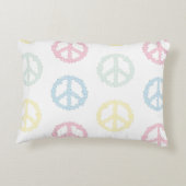 Coussins Décoratifs pastel clair et blanc signe de paix rectangle cous (Dos)