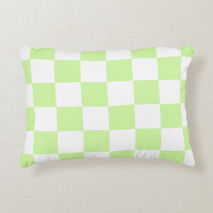 Coussins Décoratifs Pastel Green À damiers En vichy Motif