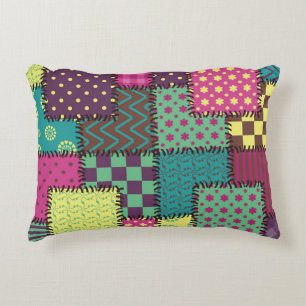Coussins Décoratifs Patchwork : Arrière - plan Motif divers